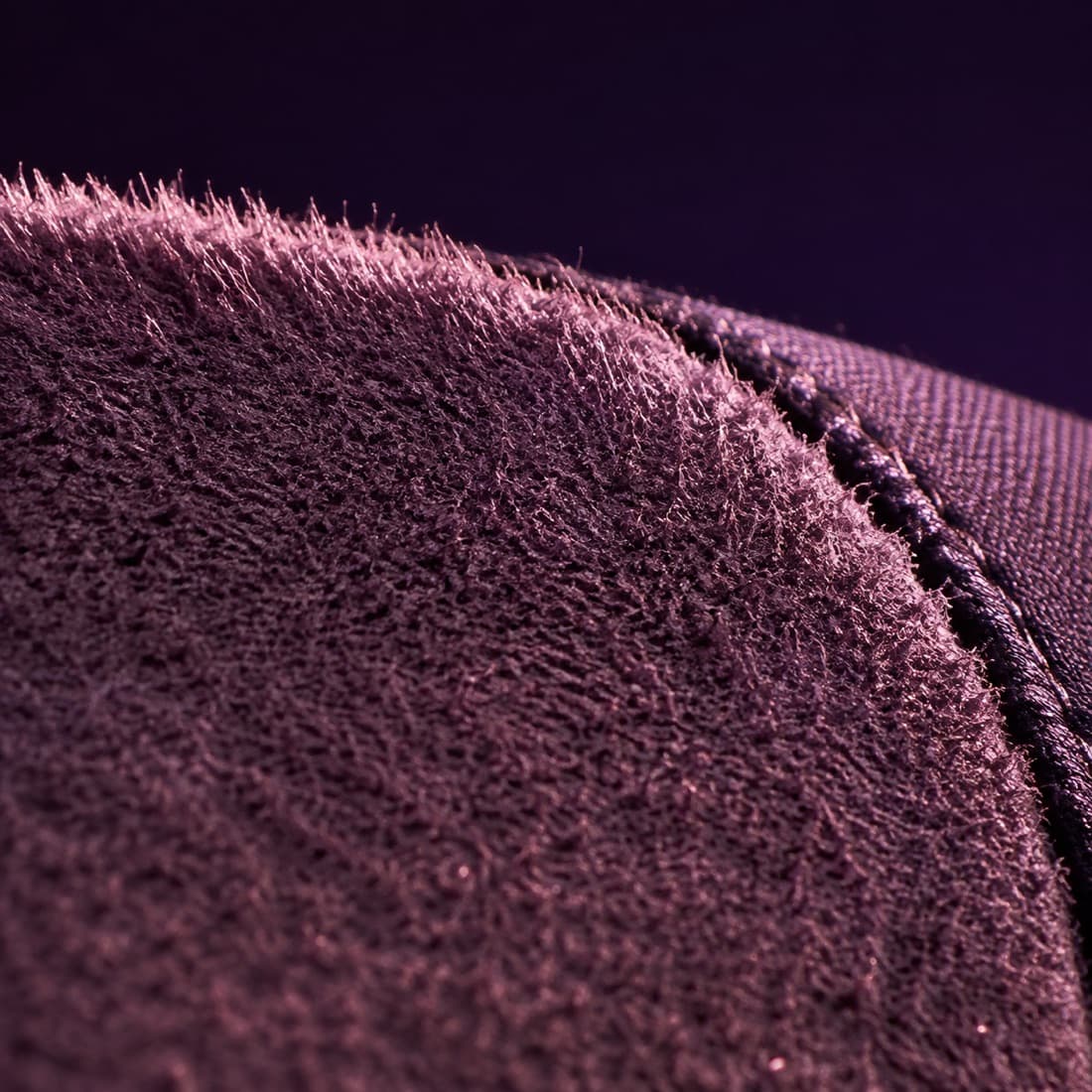 Macro of a fresh suede sole with the nap raised